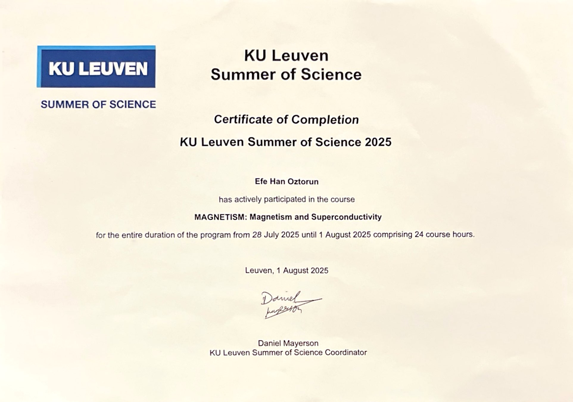 KU Leuven Summer of Science